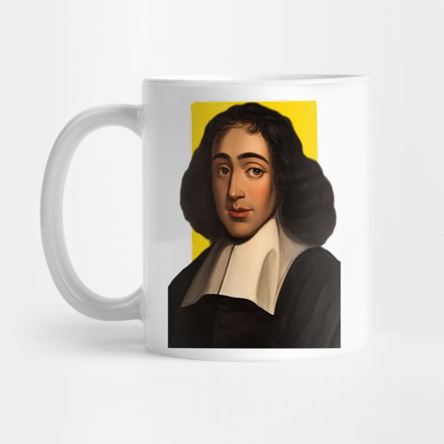 Enlightenment philosopher Baruch Spinoza illustration by Litstoy 